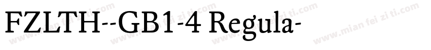 FZLTH--GB1-4 Regula字体转换